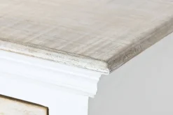 Cómoda de Madera de Mango Blanca con 6 Cajones MB-219427