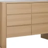 Cómoda de Mármol Travertino Gris Claro con 6 Cajones MB-217309