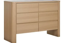 Cómoda de Mármol Travertino Gris Claro con 6 Cajones MB-217309