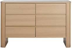 Cómoda de Mármol Travertino Gris Claro con 6 Cajones MB-217309