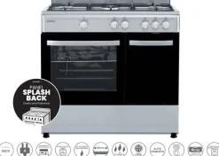 Cocina INFINITON 5F 90cm Butano Inox CC9162XPB