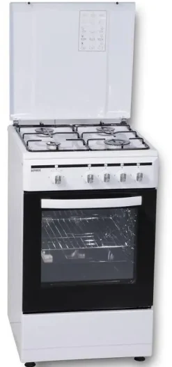 Cocina ROMMER 4 Fuegos Butano Horno 50L Blanca VCH455