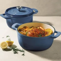 Cocotte de Hierro Fundido Esmaltado Azul 22 cm 3,7L 31700154