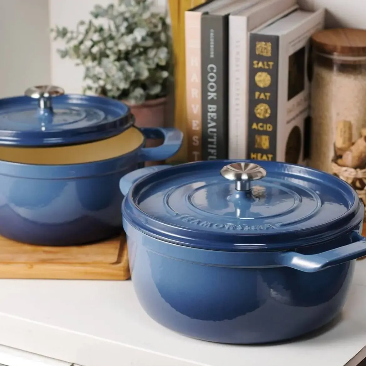 Cocotte de Hierro Fundido Esmaltado Azul 26 cm 5,6L 31700156