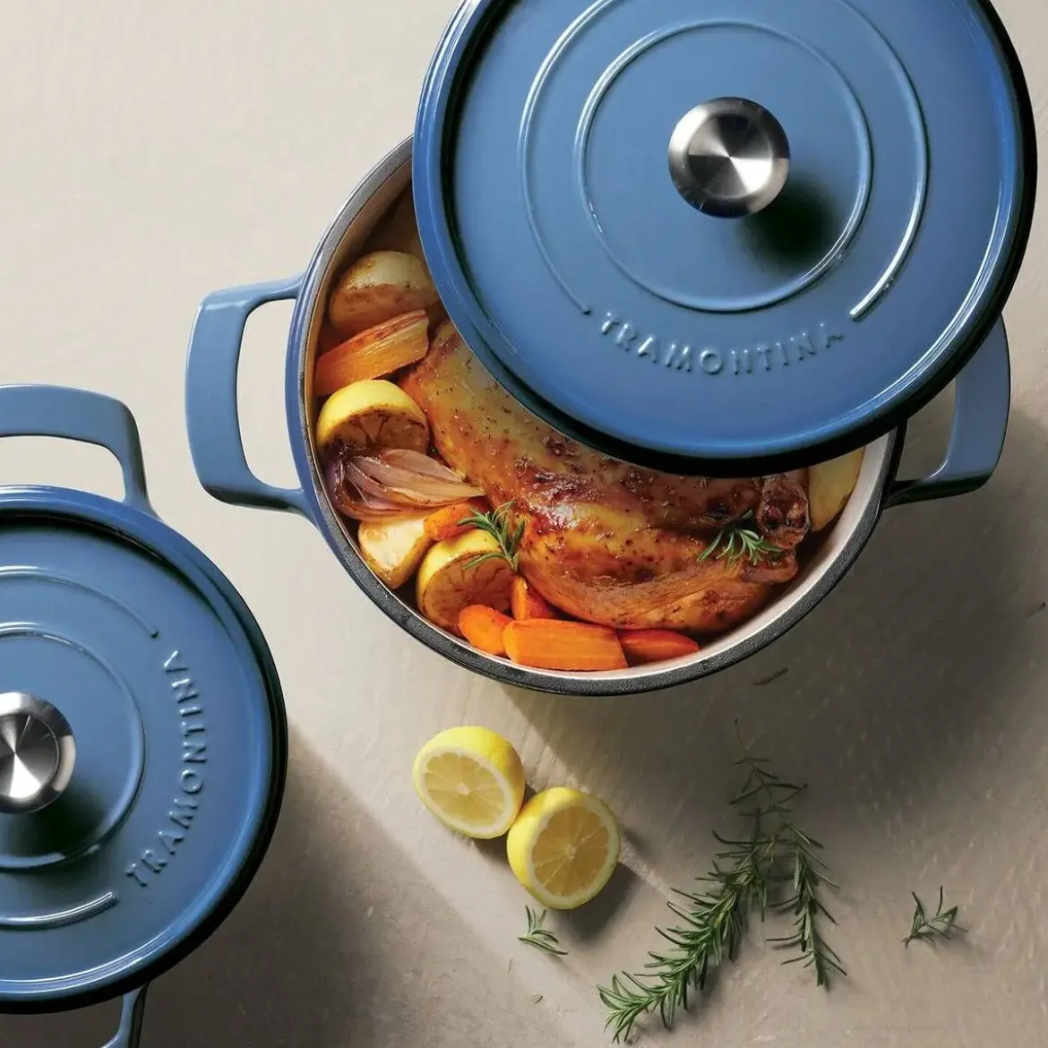 Cocotte de Hierro Fundido Esmaltado Azul 26 cm 5,6L 31700156