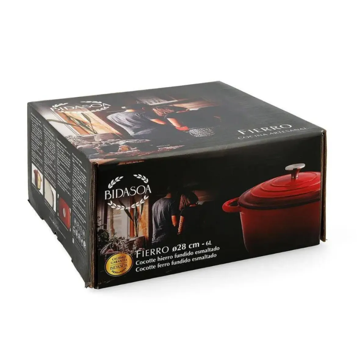 Cocotte de Hierro Fundido Esmaltado 28 cm 6L BIDASOA 7664009