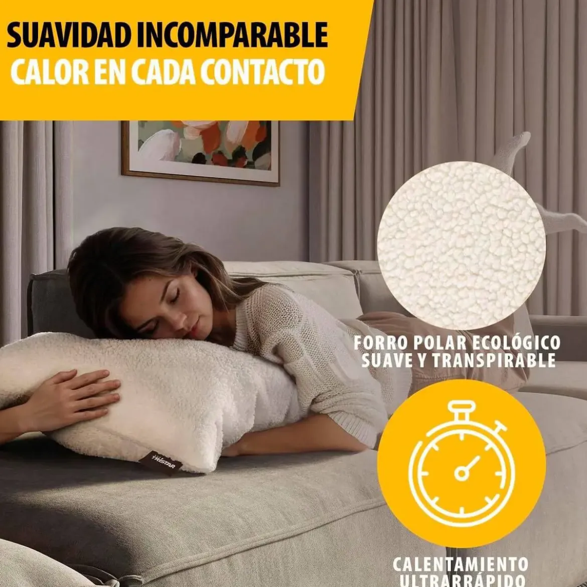 Cojín Térmico Eléctrico Inalámbrico con Powerbank TRISTAR BW4798