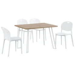 Comedor Completo Mesa de Melamina y 4 Sillas JANSEN