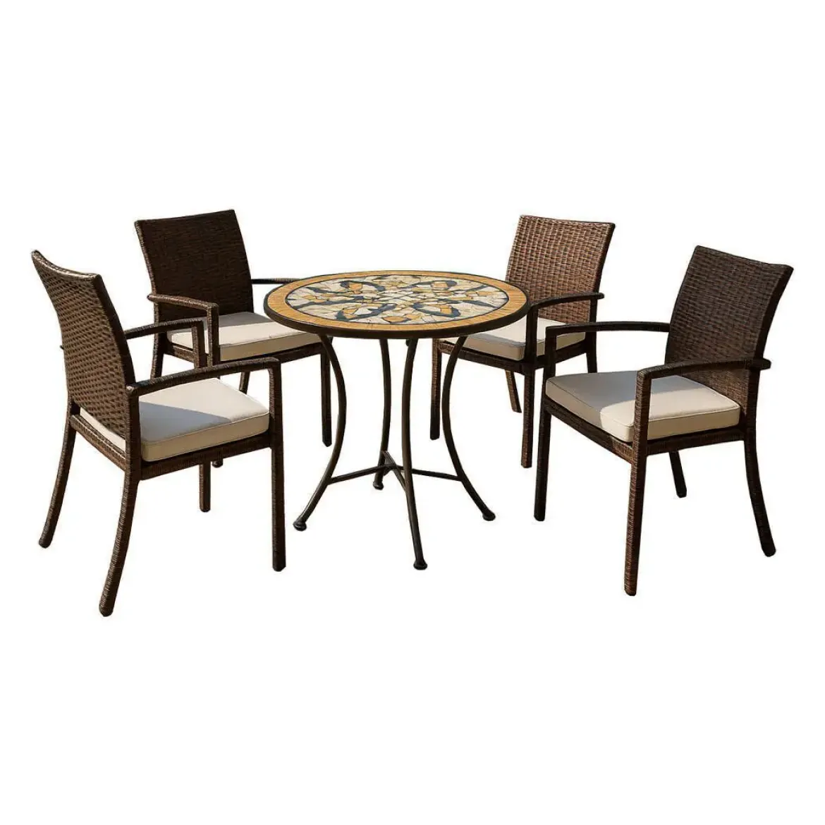 Comedor de Jardín con Mesa y 4 Sillas BORA/BAHIA