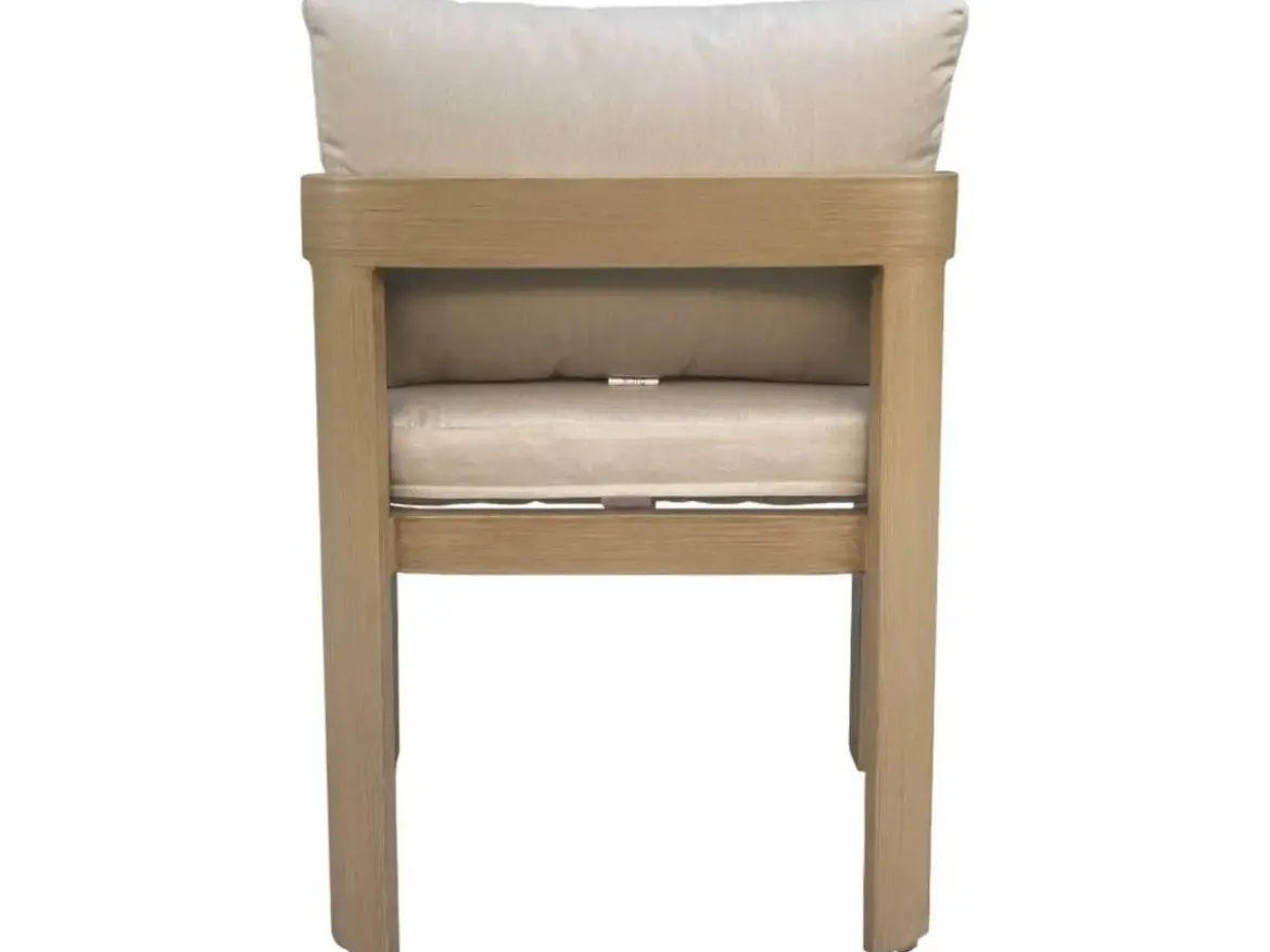 Comedor de Jardín de Aluminio con 6 Sillas Marrón Simil Madera MB-224606