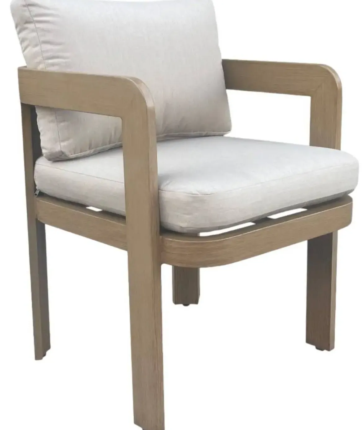 Comedor de Jardín de Aluminio con 6 Sillas Marrón Simil Madera MB-224606
