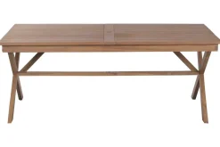 Comedor de Jardín de Teca con Mesa y Bancos MB-224650