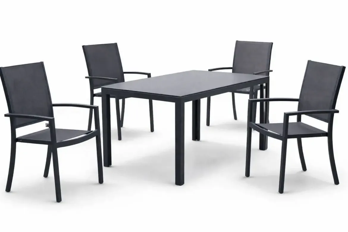 Comedor de Jardín en Aluminio Antracita SEYTON
