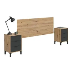 Composición de Dormitorio con Acabados en Antracita y Nordik ENZO 0Z6076W