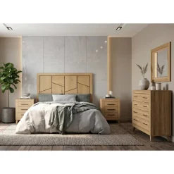 Composición de Dormitorio de Matrimonio en Roble JORDAN EVO