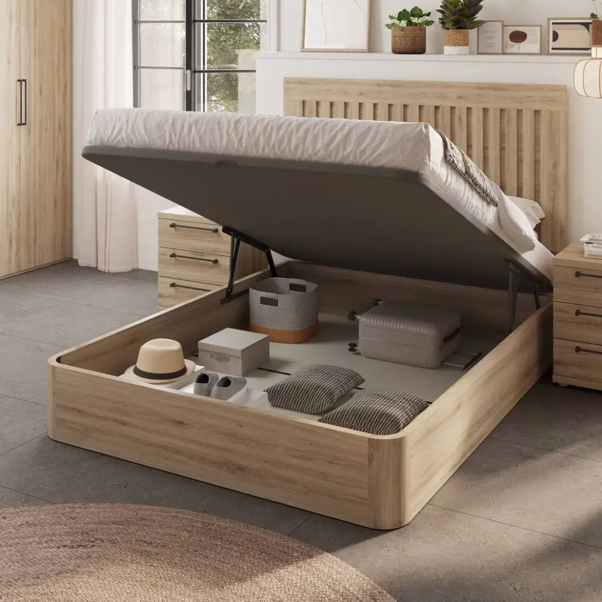 Composición de Dormitorio en Roble Natural KRONOS 5 N 808