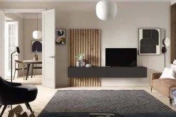 Composición de Salón 250 cm Acabado en Ébano y Artisan BLOCK.2 414