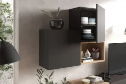 Composición de Salón 250 cm Acabado en Ébano y Artisan BLOCK.2 433