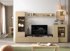 Composición de Salón 330 cm Acabado en Nuez y Ébano NEO.4 311