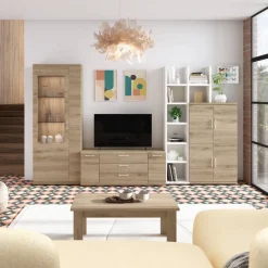 Composición de Salón 340 cm en Roble Natural KRONOS 5 N 616