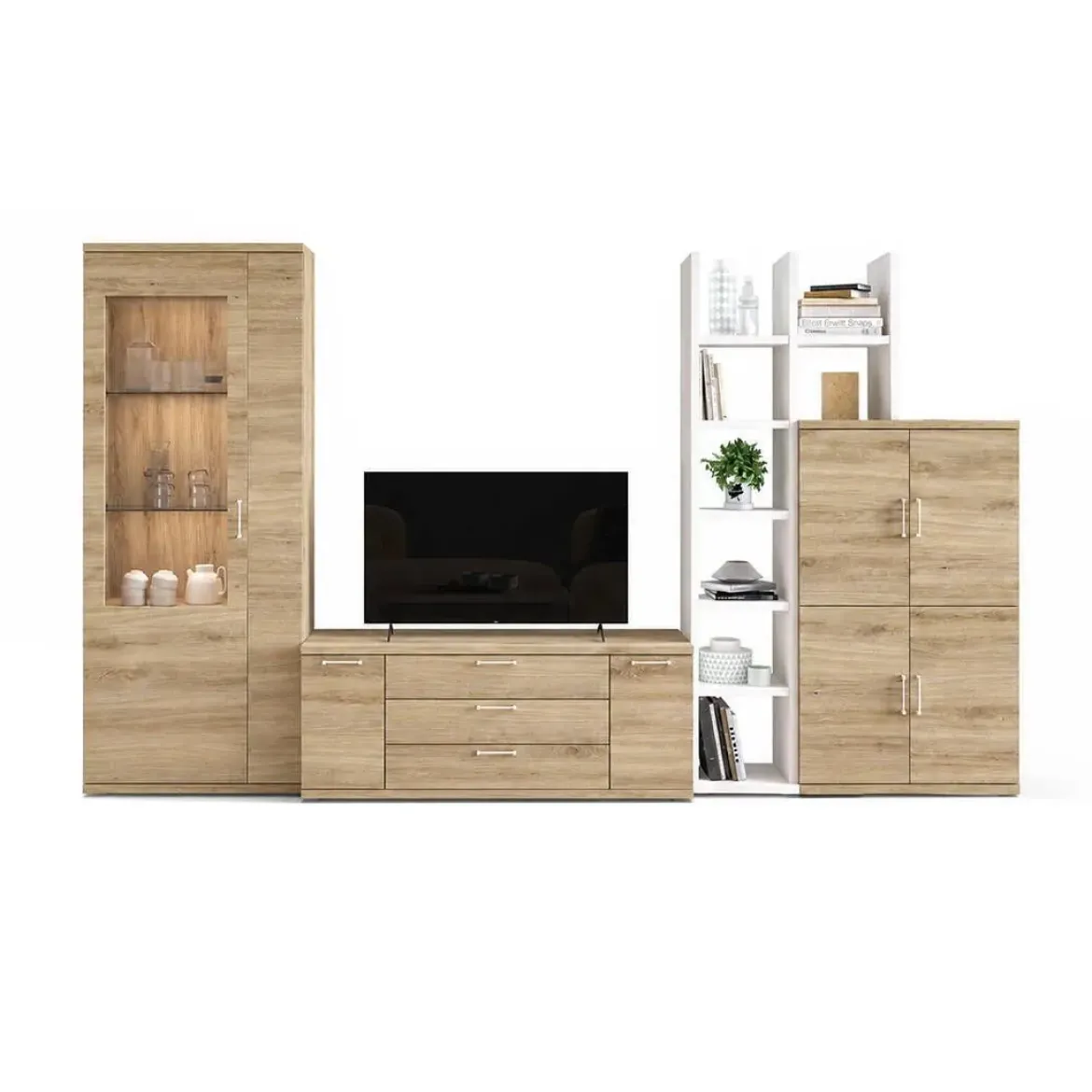 Composición de Salón 340 cm en Roble Natural KRONOS 5 N 616