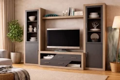 Composición de salón LARA nº5 250cm Cambrian-grafito
