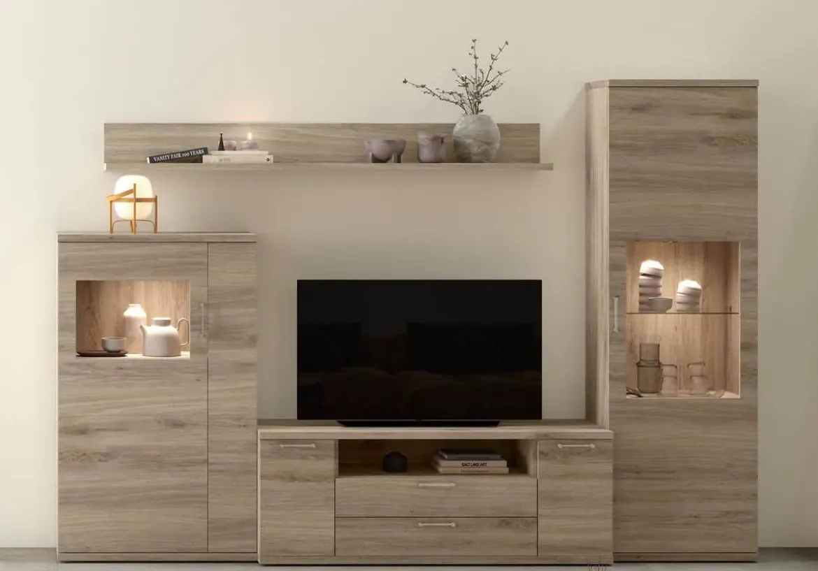 Composición de Salón Moderna en Roble Natural KRONOS.5 601