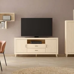 Composición de Salón MOON EVO de melamina en acabado en Alpin Nº 1