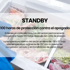 Congelador Horizontal de 78 L Clasificación Energética E INFINITON CH80H84WEH