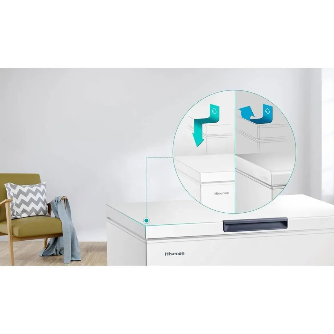 Congelador Horizontal Hisense 420L Blanco E FT546D4AWLYE