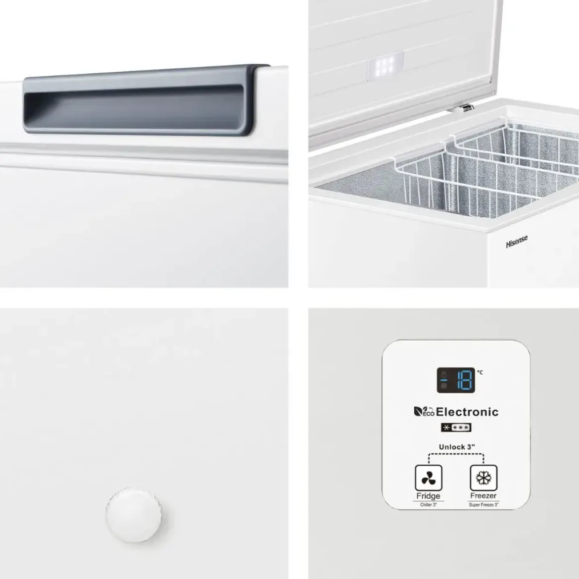 Congelador Horizontal Hisense 248L Clase E 96.3cm FT321D4AWLE