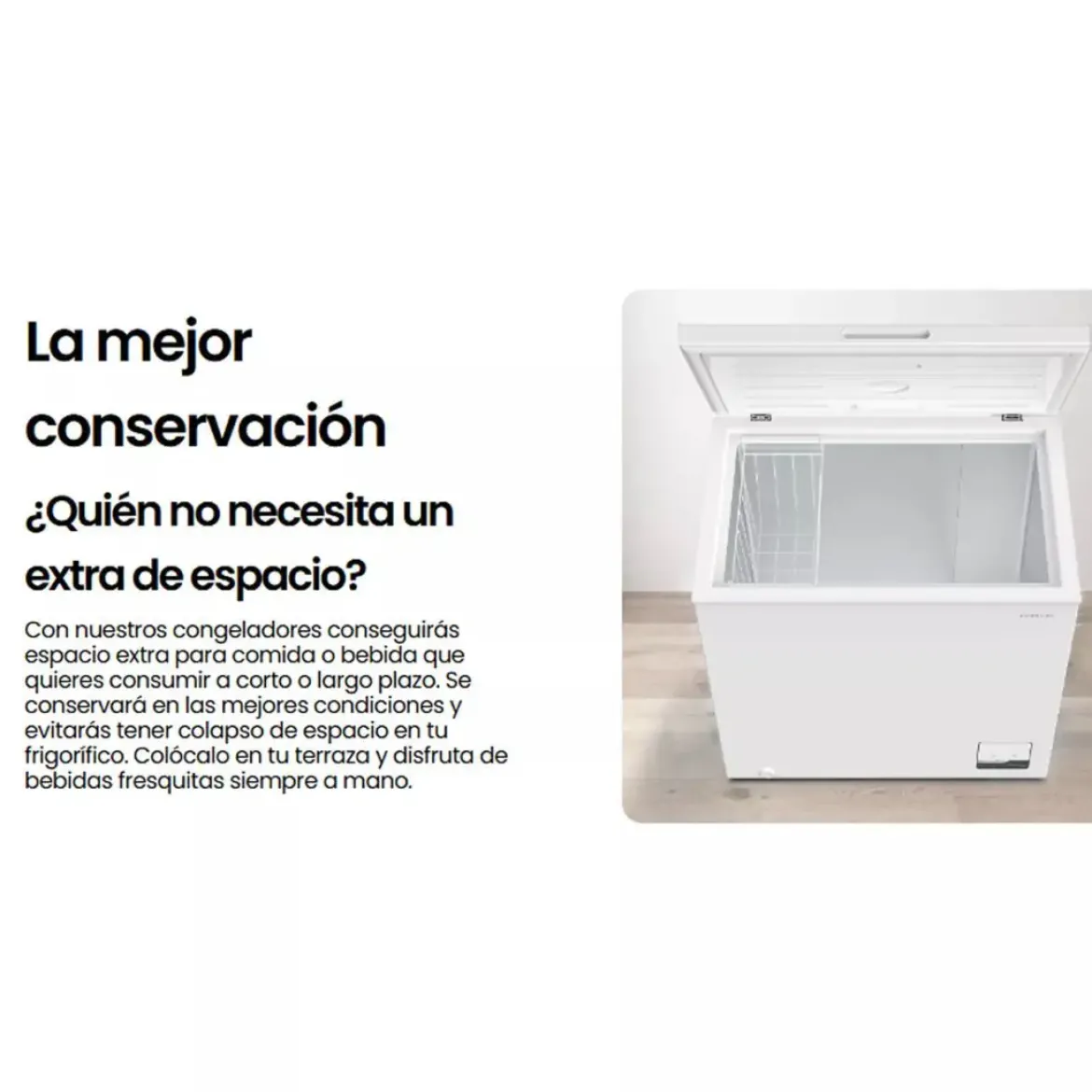 Congelador Horizontal INFINITON 199 L Clase E CH-20H86WEH