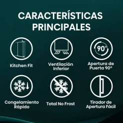 Congelador Vertical HISENSE FT3K310SAIE1 No Frost 312L Blanco Display Exterior