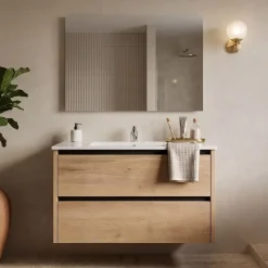 Conjunto de Baño 80 cm Color Medieval Medio con Lavabo FAMILY TECH
