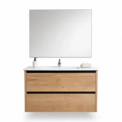 Conjunto de Baño 80 cm Color Medieval Medio con Lavabo FAMILY TECH