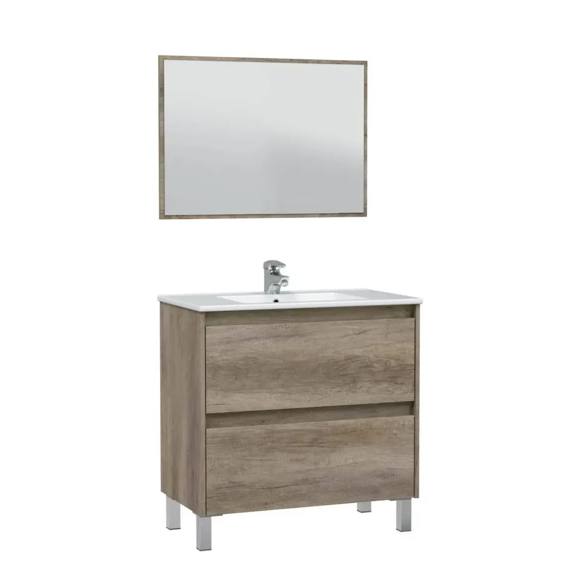 Conjunto de Baño 80 cm con Espejo Acabado Nordik DAKOTA 305040H