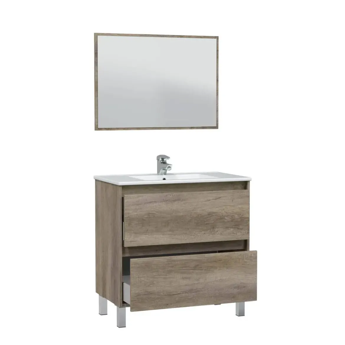 Conjunto de Baño 80 cm con Espejo Acabado Nordik DAKOTA 305040H
