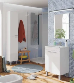 Conjunto de Baño 50 cm con 2 Puertas Blanco Brillo KONCEPT 305210BO