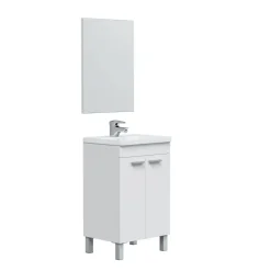 Conjunto de Baño 50 cm con 2 Puertas Blanco Brillo KONCEPT 305210BO