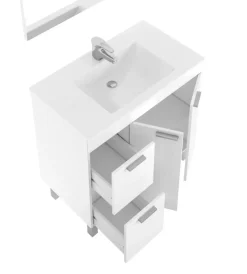Conjunto de Baño 80 cm con 2 Puertas Blanco Brillo AKTIVA 305450BO