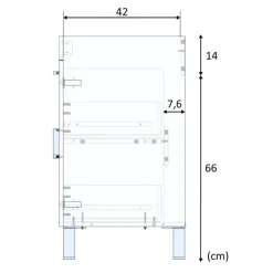 Conjunto de Baño 80 cm con 2 Puertas Blanco Brillo AKTIVA 305450BO