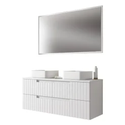 Conjunto de Baño en Blanco Mate con Lavabo CLAIR