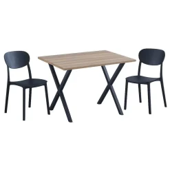 Conjunto de Cocina con Mesa de Melamina y 2 Sillas VIDEL