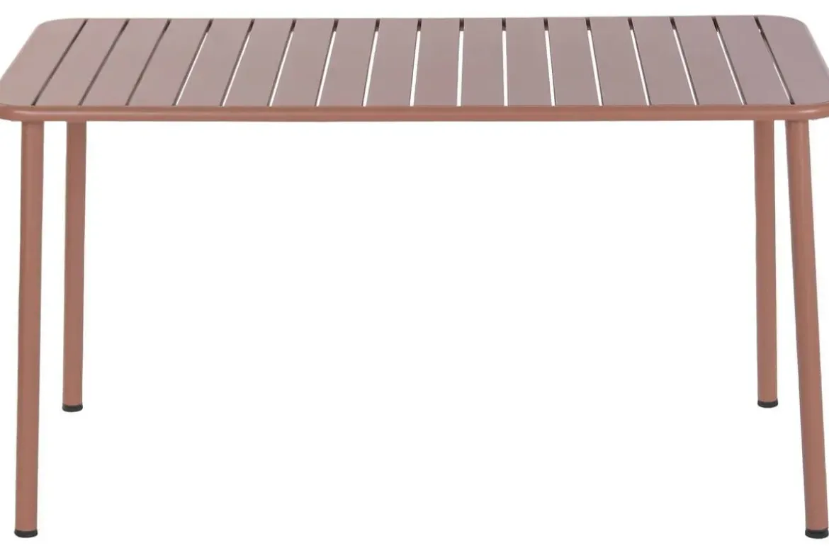 Conjunto de Comedor Exterior 4 Sillas Apilables Terracota MB-224153