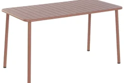 Conjunto de Comedor Exterior 4 Sillas Apilables Terracota MB-224153
