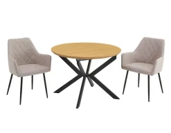 Conjunto de Comedor Mesa Extensible y 2 Sillas WINSOR DEVON