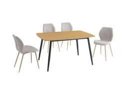 Conjunto de Comedor Mesa Fija y 4 Sillas HUDSON SELMA