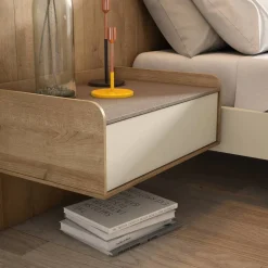 Conjunto de Dormitorio de Matrimonio Color Canela y Nude DYLAN 2 ETERNAL LMCHS01