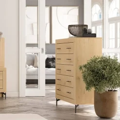Conjunto de Dormitorio JORDAN EVO de melamina en roble Nº 6