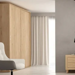 Conjunto de Dormitorio JORDAN EVO En Acabados Roble Natural y Perla Nº 12